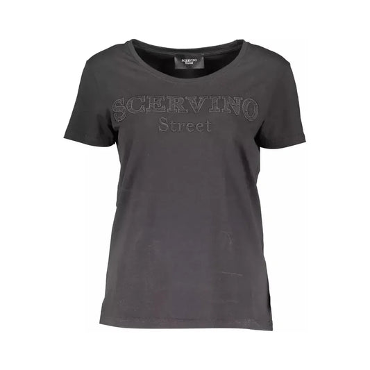 Scervino Street Black Cotton Women Top Scervino Street