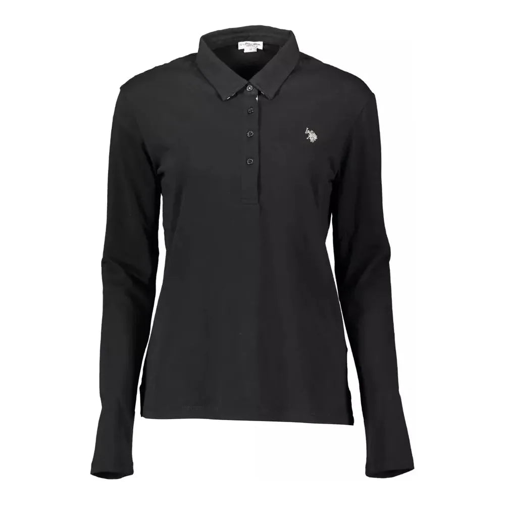 U.S. POLO ASSN. Black Cotton Women Polo Shirt U.S. POLO ASSN.