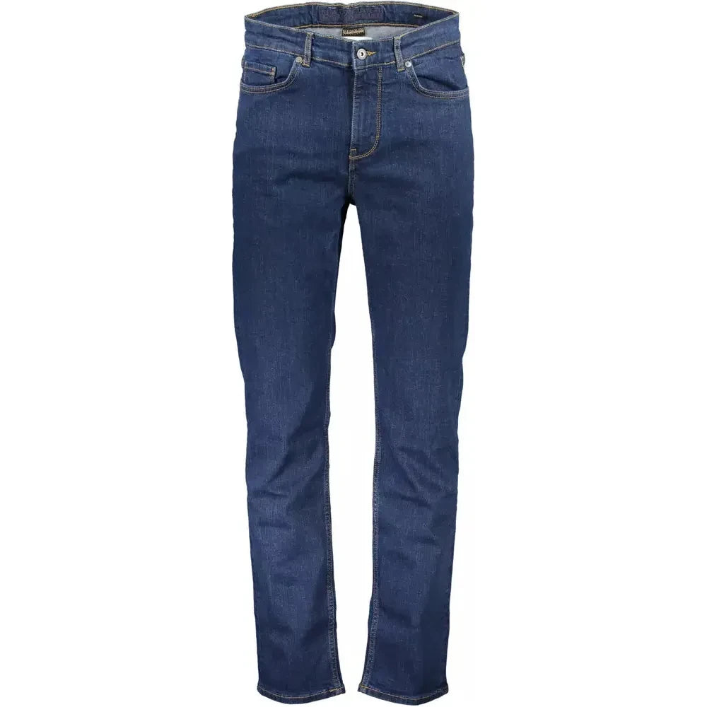 Napapijri Blue Cotton Men Jeans Napapijri