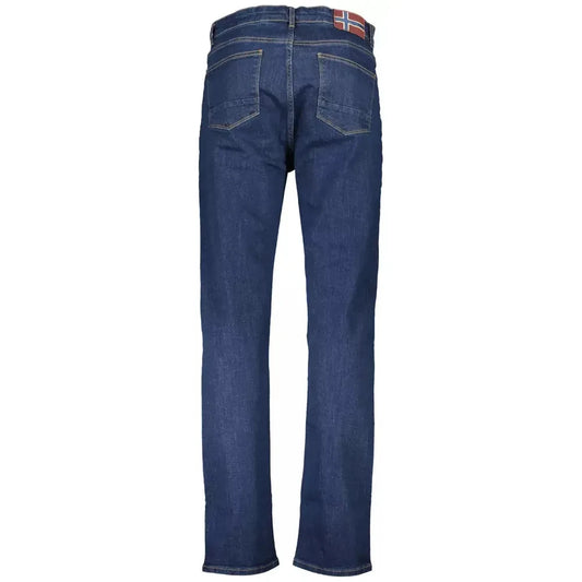 Napapijri Blue Cotton Men Jeans Napapijri