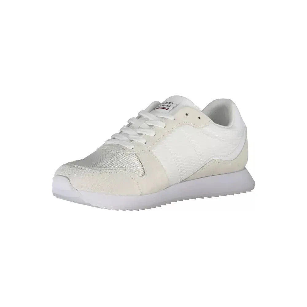 Tommy Hilfiger Eco-Conscious White Sneakers With Logo Accent Tommy Hilfiger