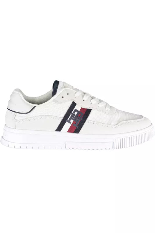 Tommy Hilfiger White Polyester Men Sneaker Tommy Hilfiger