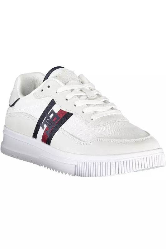 Tommy Hilfiger White Polyester Men Sneaker Tommy Hilfiger