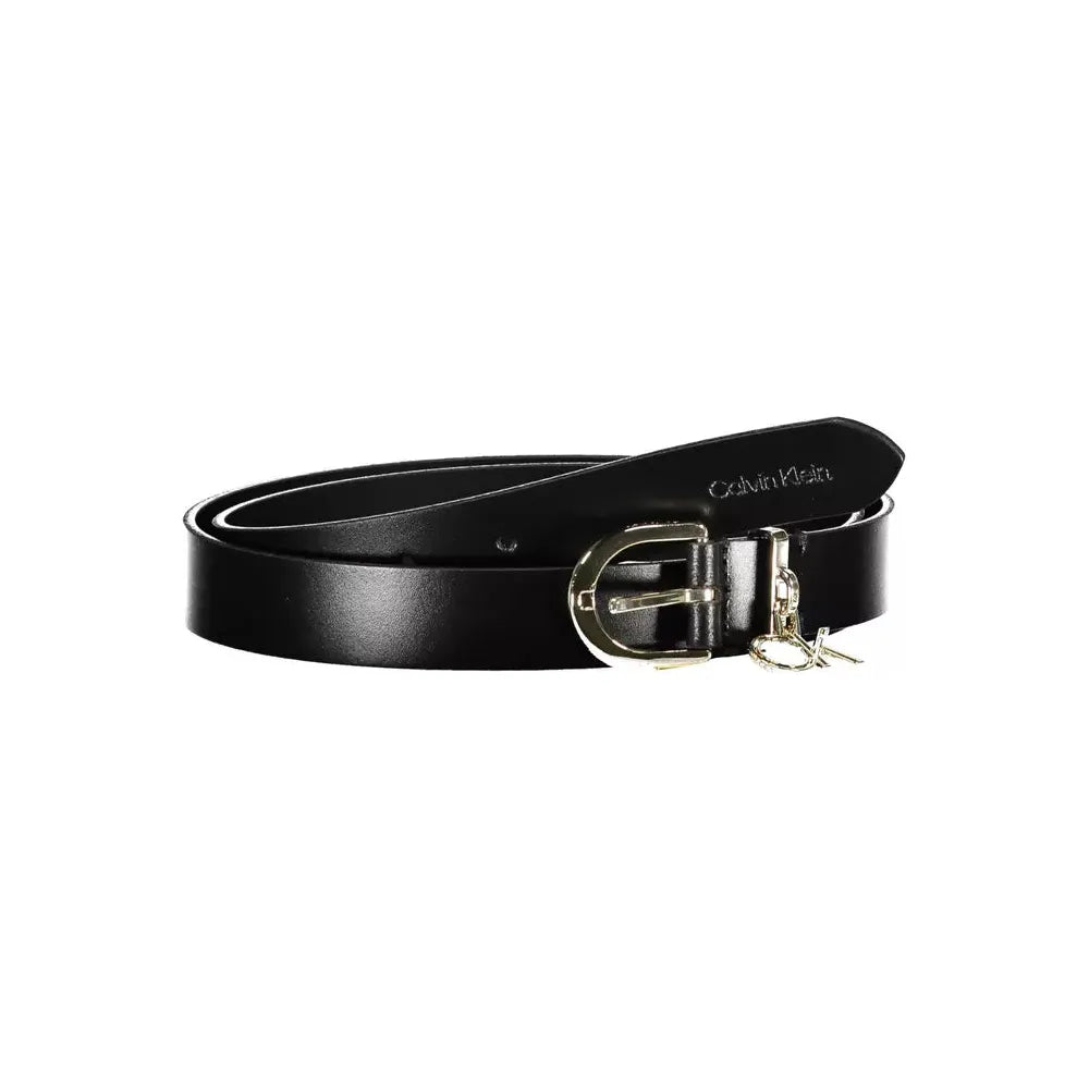 Calvin Klein Black Leather Women Belt Calvin Klein