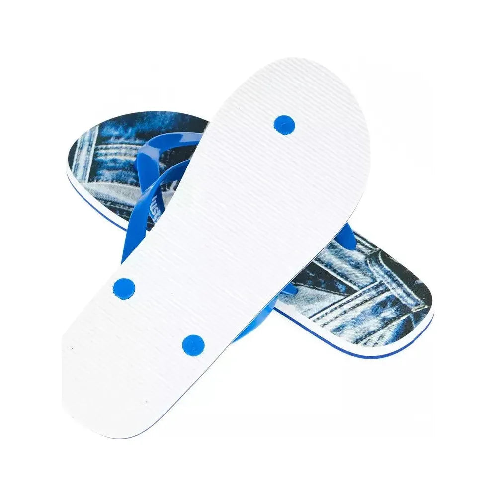 صندل رجالي من Just Cavalli مصنوع من مادة EVA باللون الأزرق الفاتح