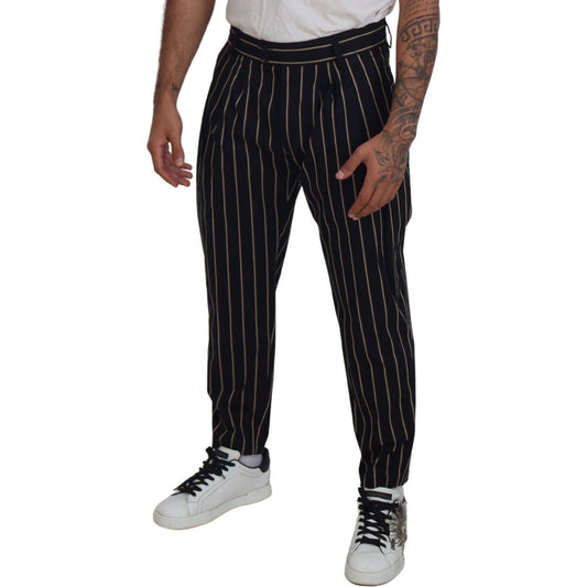 Dolce & Gabbana Elegant Striped Chino Tapered Pants Dolce & Gabbana