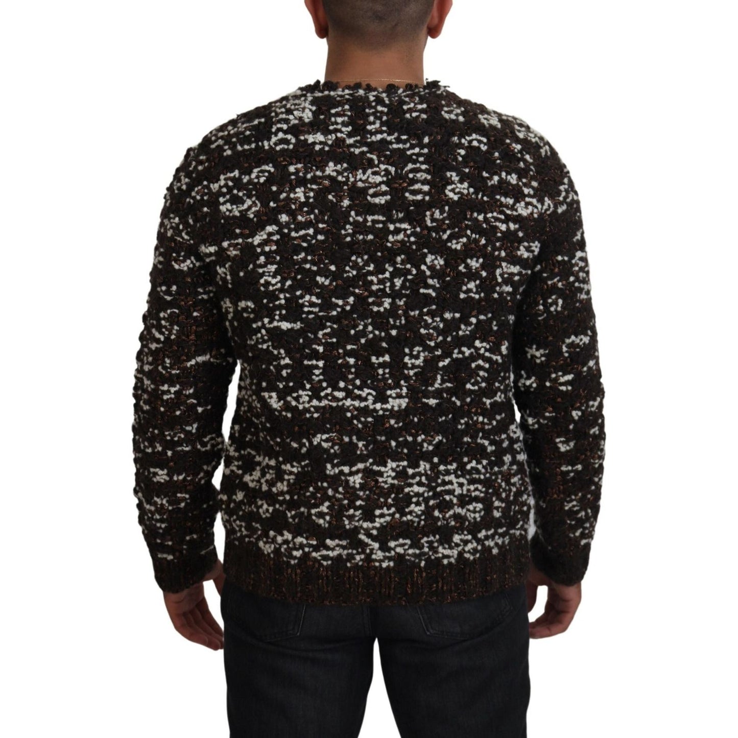 Dolce & Gabbana Elegant Bronze Knit Pullover Sweater Dolce & Gabbana