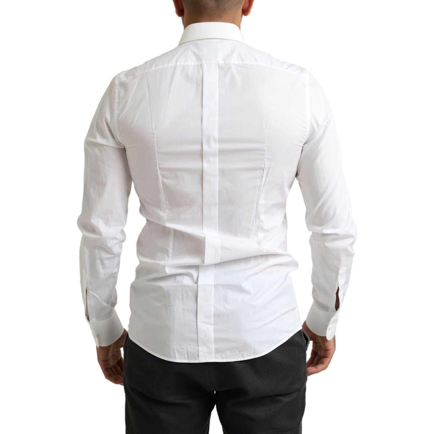 Dolce & Gabbana Italian Designer Slim Fit Tuxedo Shirt Dolce & Gabbana