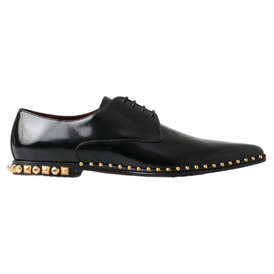 Dolce & Gabbana Elegant Studded Derby Formal Shoes Dolce & Gabbana