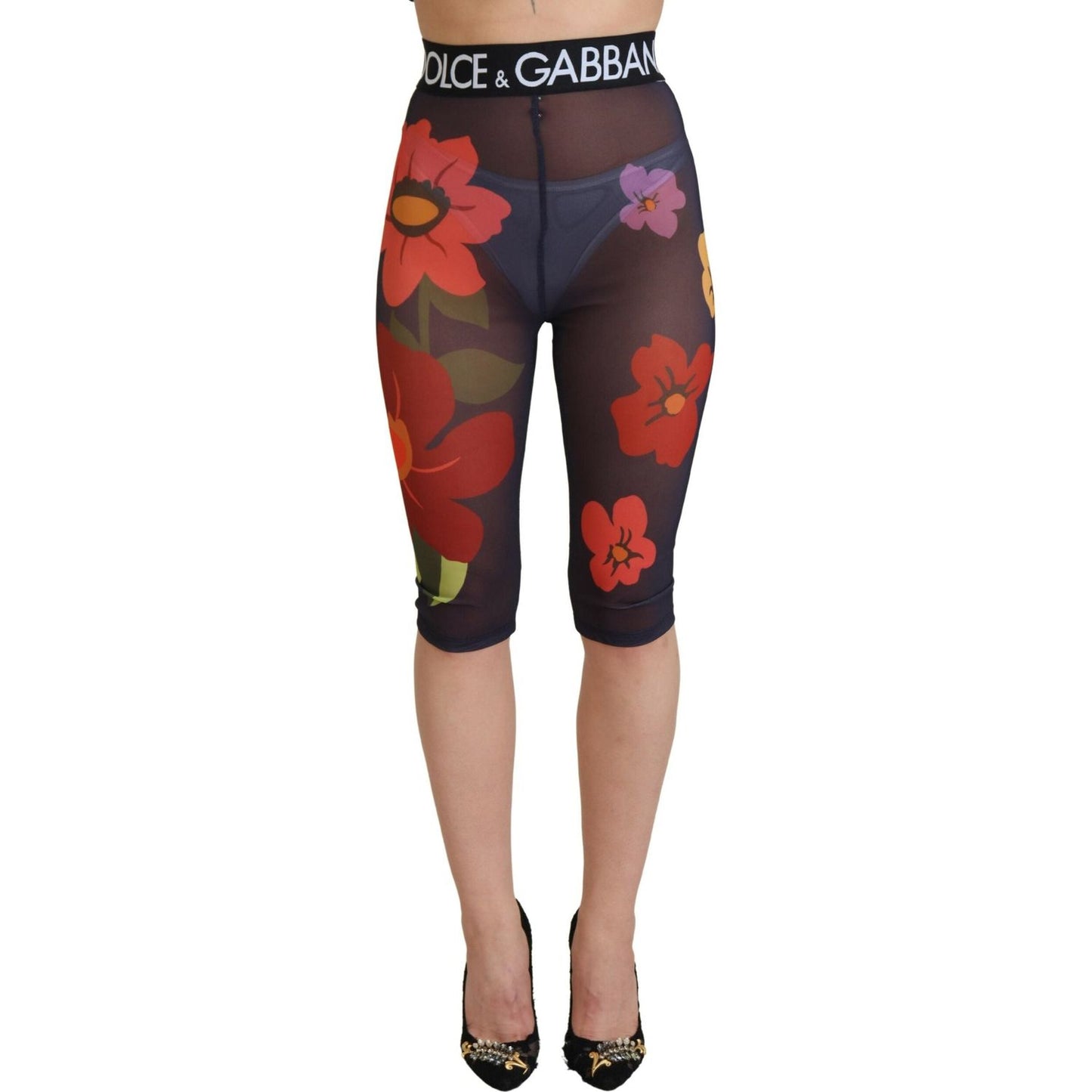 Dolce & Gabbana Elegant Floral Print High Waist Leggings Dolce & Gabbana