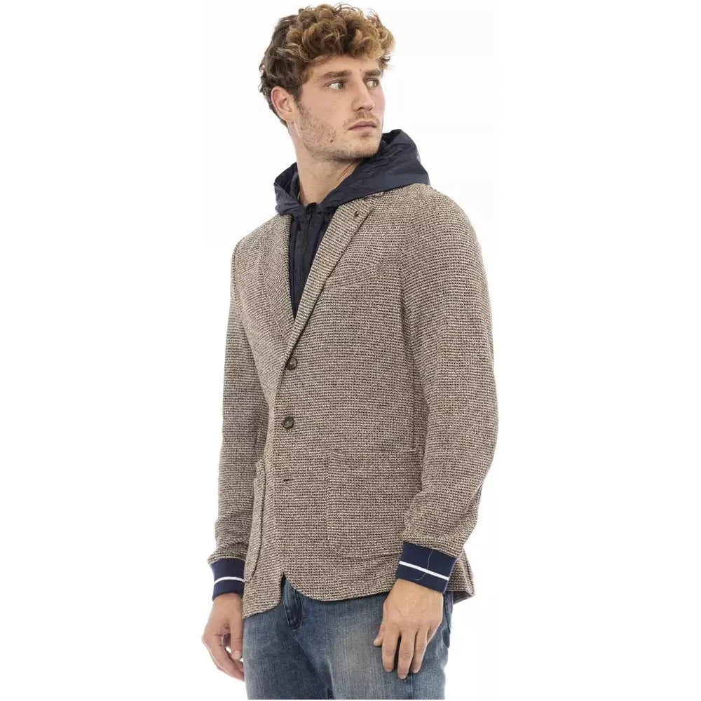 سترة أنيقة من القماش المقاوم للماء بغطاء رأس من Distretto12