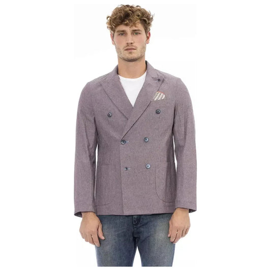 Distretto12 Elegant Purple Fabric Jacket Distretto12