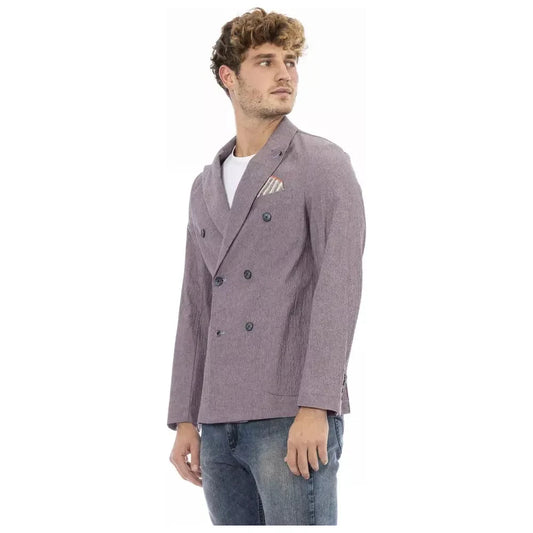 Distretto12 Elegant Purple Fabric Jacket Distretto12