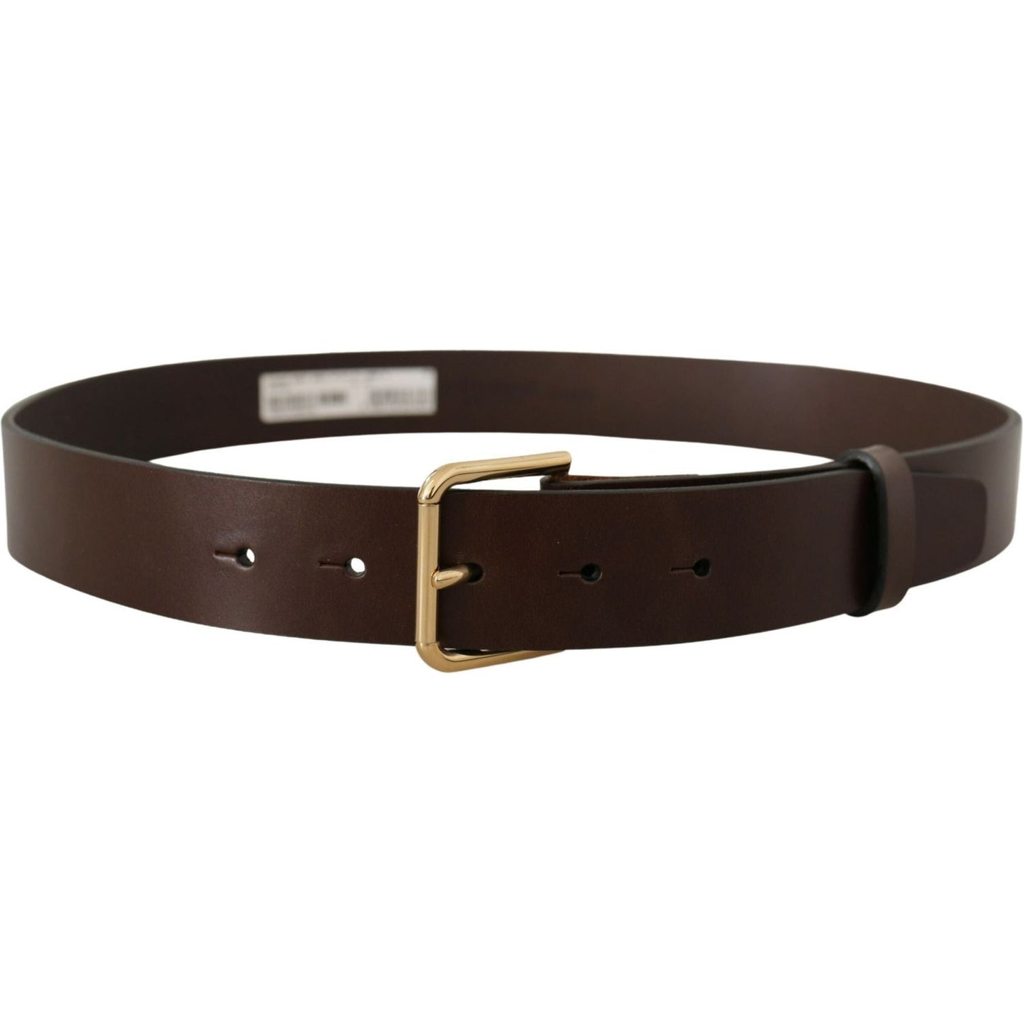 Dolce & Gabbana Elegant Dark Brown Leather Belt Dolce & Gabbana