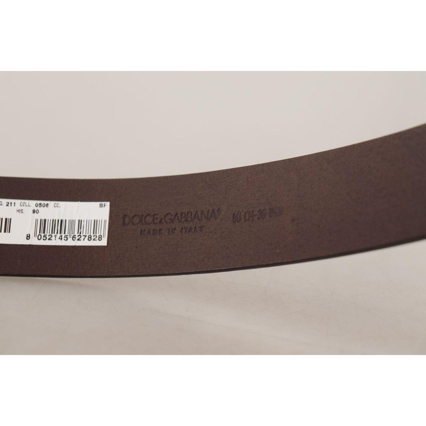 Dolce & Gabbana Elegant Dark Brown Leather Belt Dolce & Gabbana