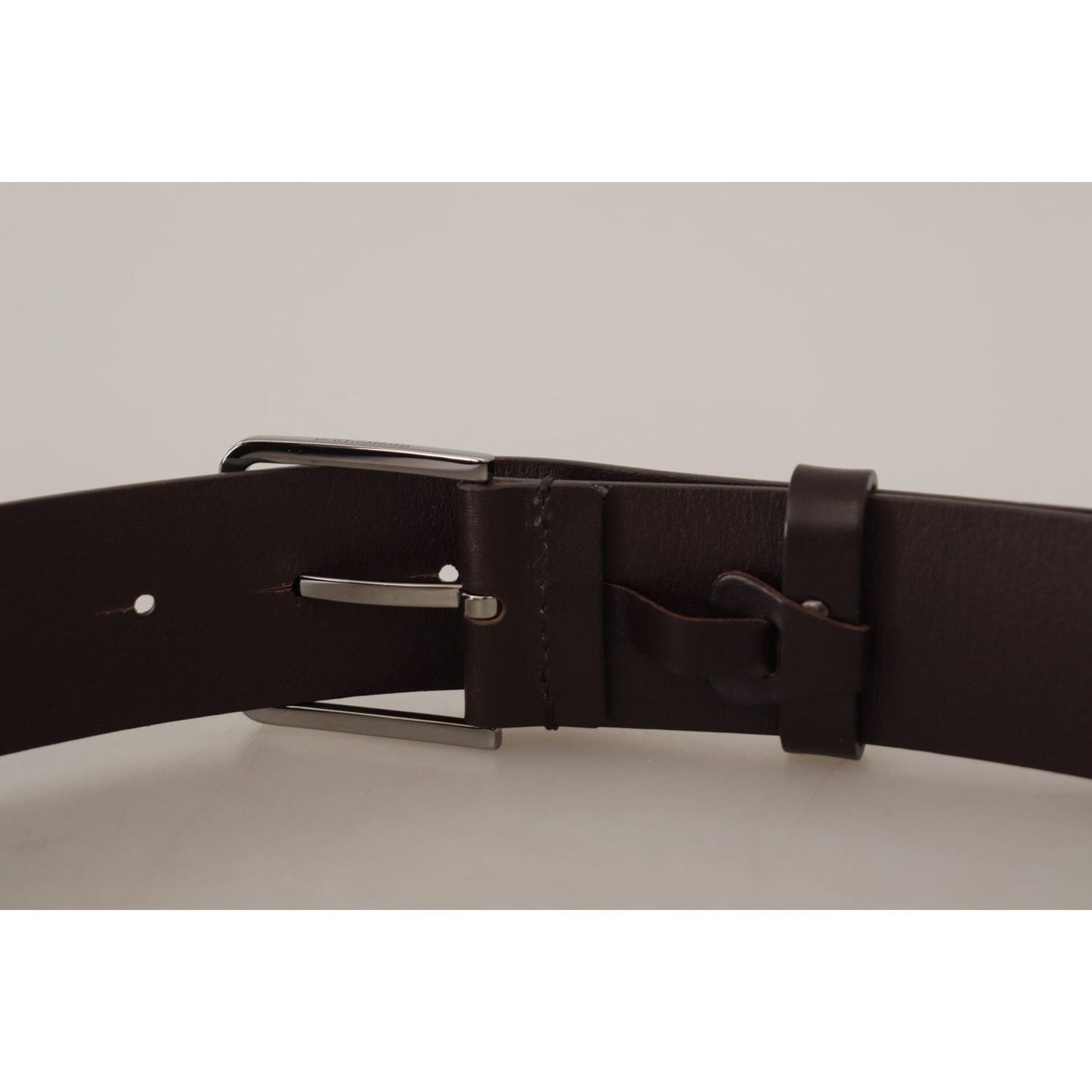 Dolce & Gabbana Elegant Dark Brown Leather Belt Dolce & Gabbana