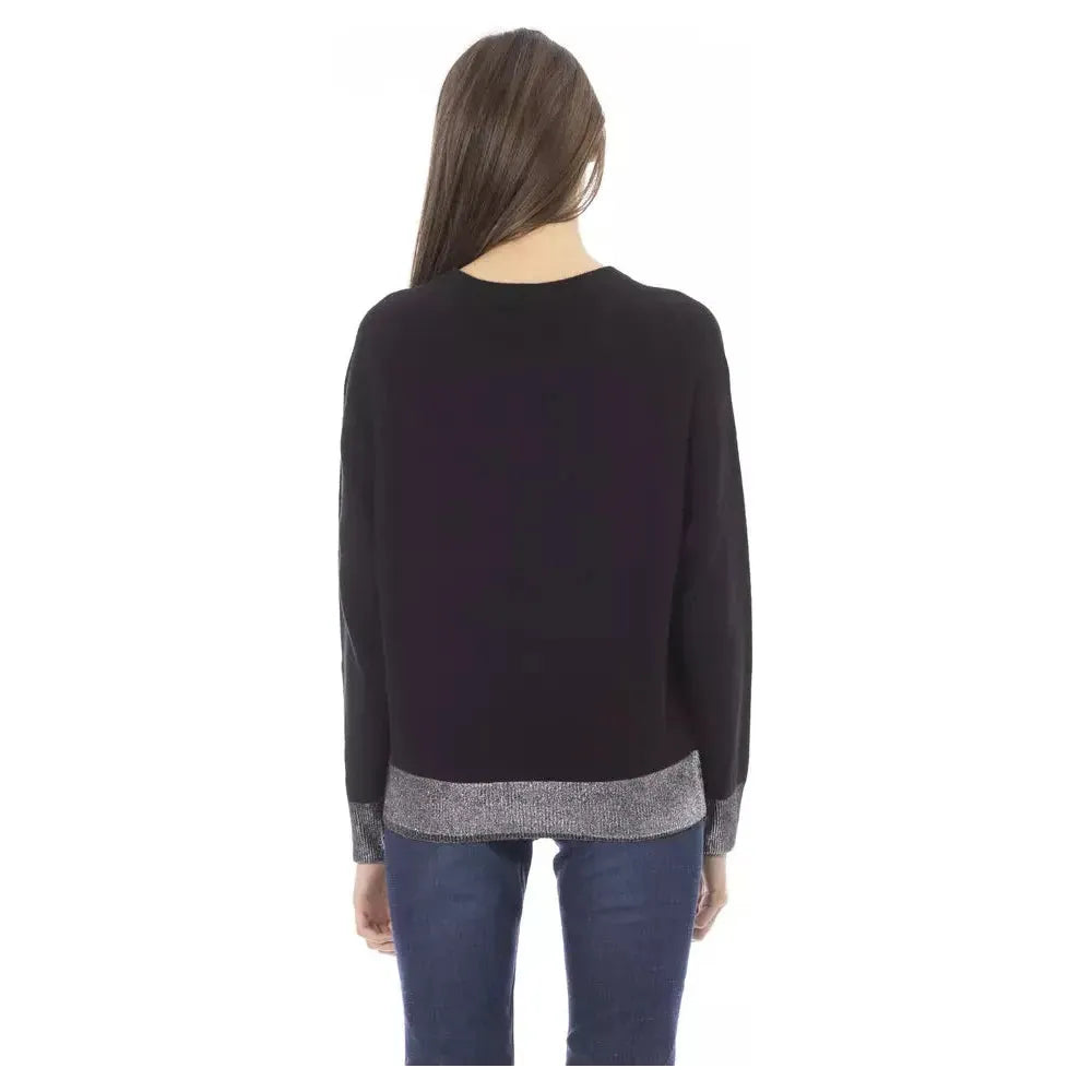 Baldinini Trend Black Wool Women Sweater Baldinini Trend