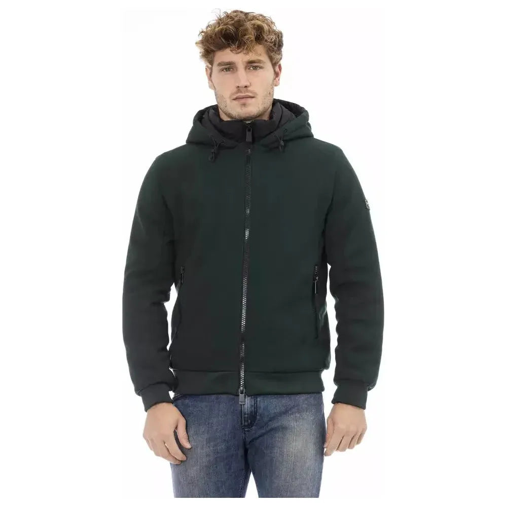 Baldinini Trend Green Polyester Men Jacket Baldinini Trend