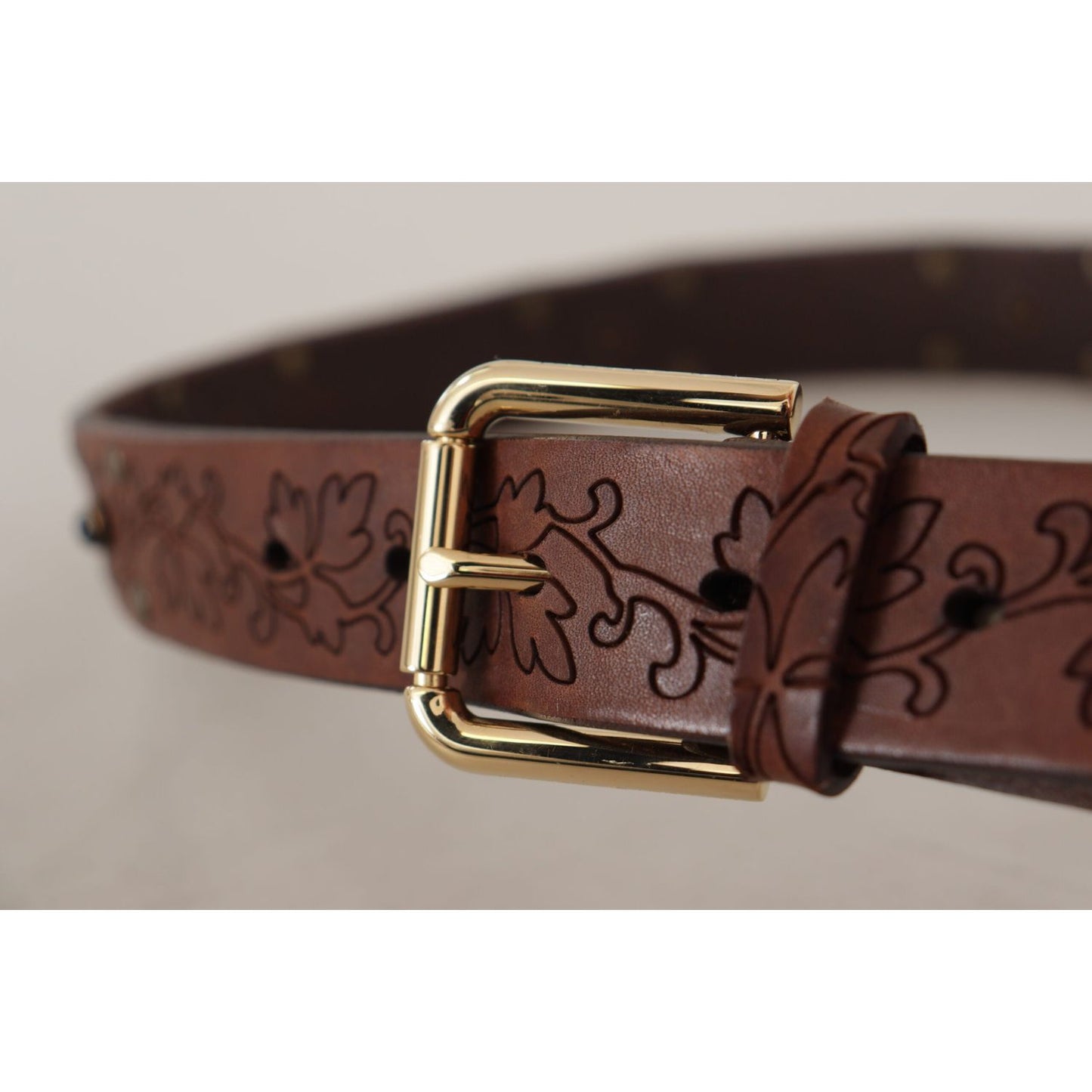 Dolce & Gabbana Elegant Leather Belt with Metal Buckle Dolce & Gabbana