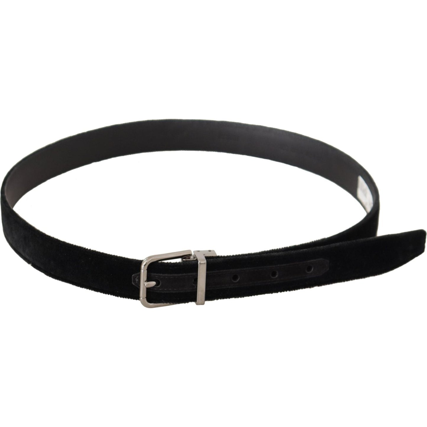 Dolce & Gabbana Elegant Black Velvet Designer Belt Dolce & Gabbana