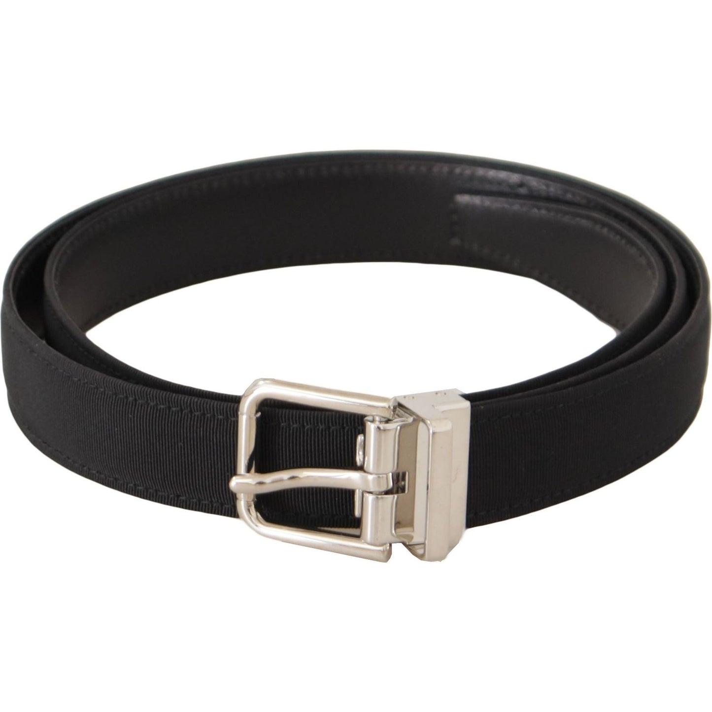 Dolce & Gabbana Elegant Black Canvas and Leather Belt Dolce & Gabbana