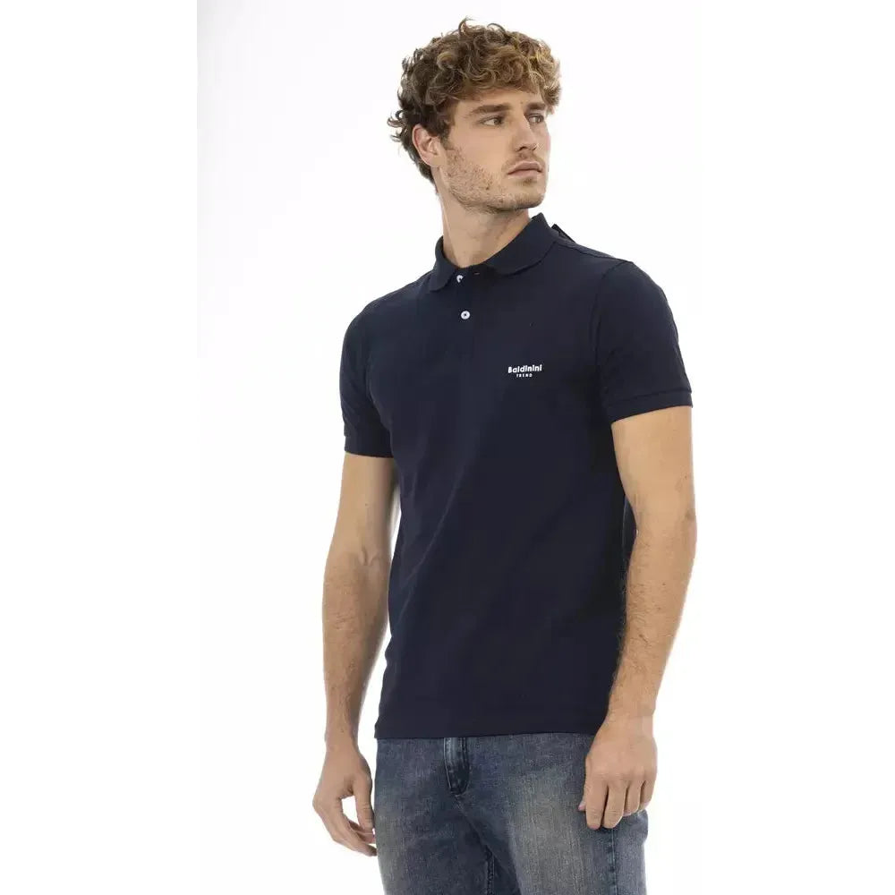 Baldinini Trend Blue Cotton Men Polo Baldinini Trend