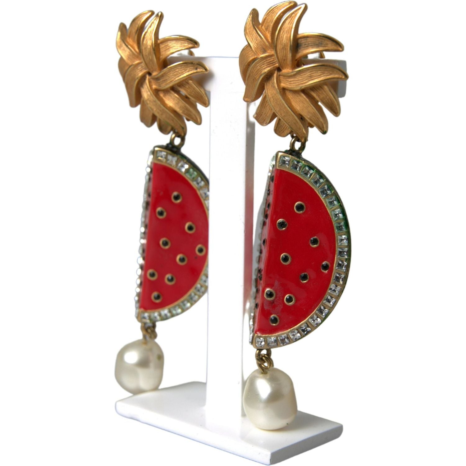 Dolce & Gabbana Radiant Red Watermelon Clip-On Earrings