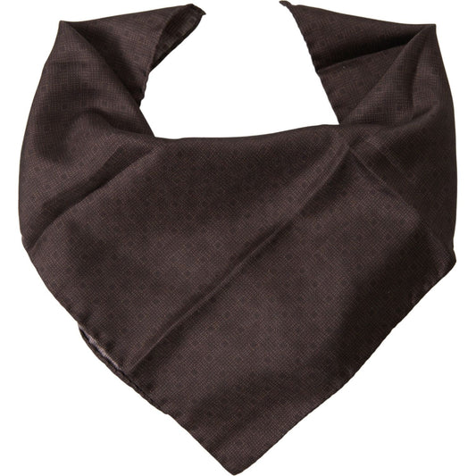 Dolce & Gabbana Elegant Silk Men's Square Scarf in Rich Brown Dolce & Gabbana