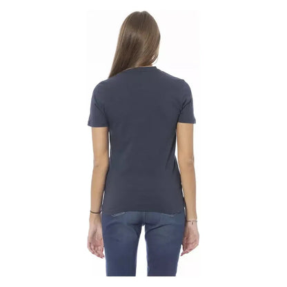 Baldinini Trend Blue Cotton Women T-Shirt