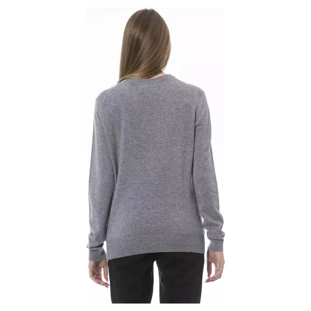 Baldinini Trend Gray Wool Women Sweater Baldinini Trend