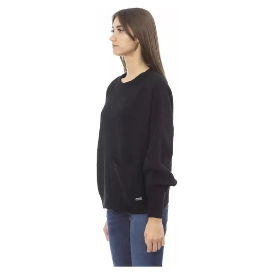 Baldinini Trend Black Wool Women Sweater Baldinini Trend