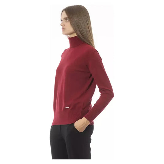 Baldinini Trend Red Wool Women Sweater Baldinini Trend