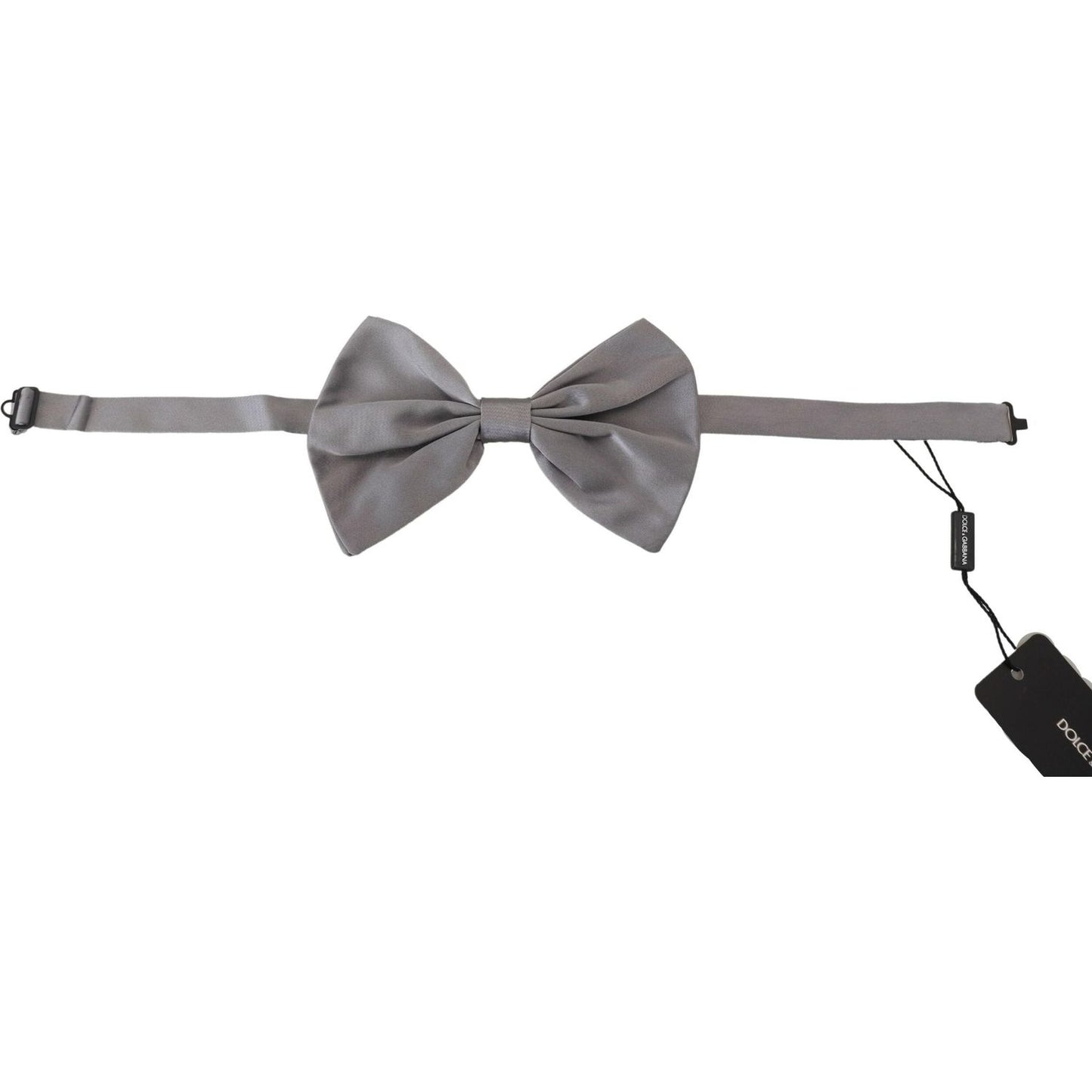 Dolce & Gabbana Elegant Silver Gray Silk Bow Tie Dolce & Gabbana