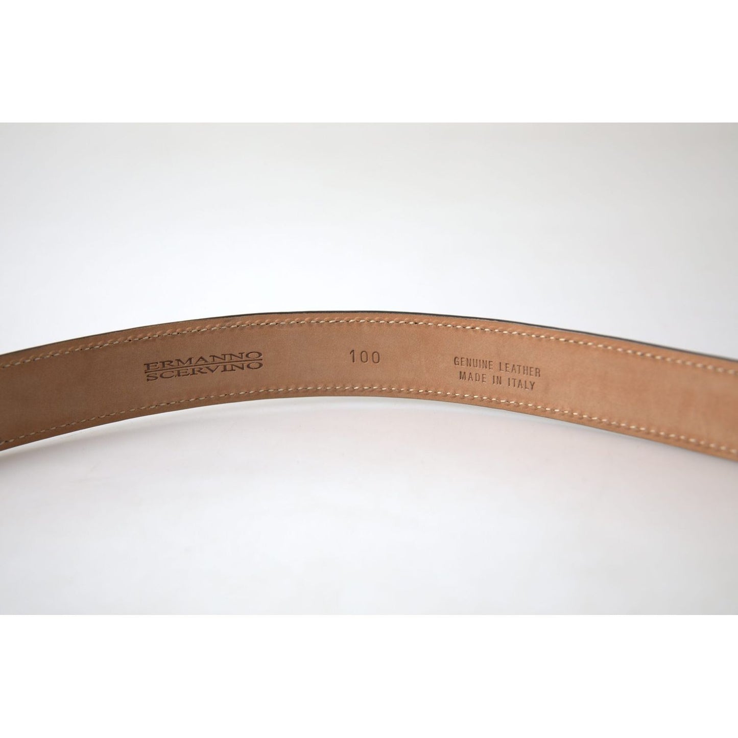 Ermanno Scervino Black Leather Metal Buckle Cintura Belt