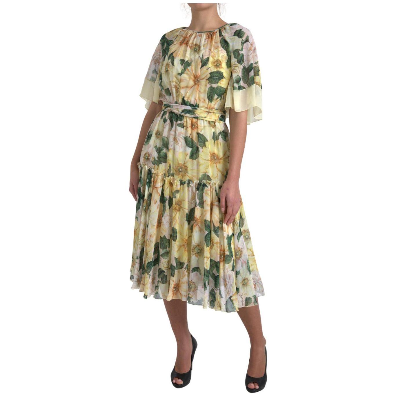 Dolce & Gabbana Elegant Silk Floral Maxi Dress Dolce & Gabbana