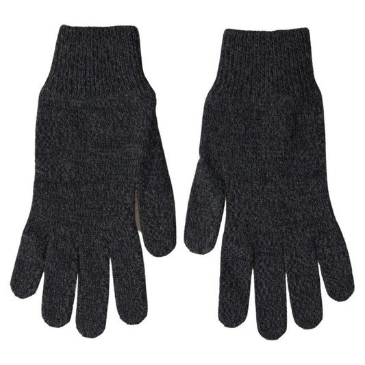 Dolce & Gabbana Elegant Virgin Wool Winter Gloves in Gray Dolce & Gabbana