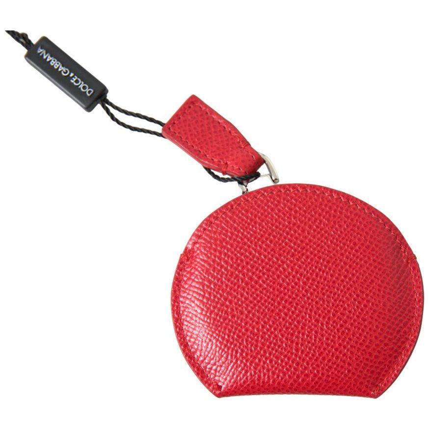 Dolce & Gabbana Elegant Red Leather Mirror Holder Dolce & Gabbana