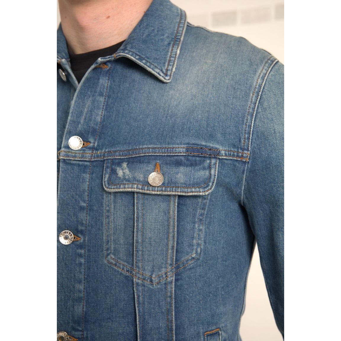 Dolce & Gabbana Elegant Blue Denim Stretch Jacket Dolce & Gabbana