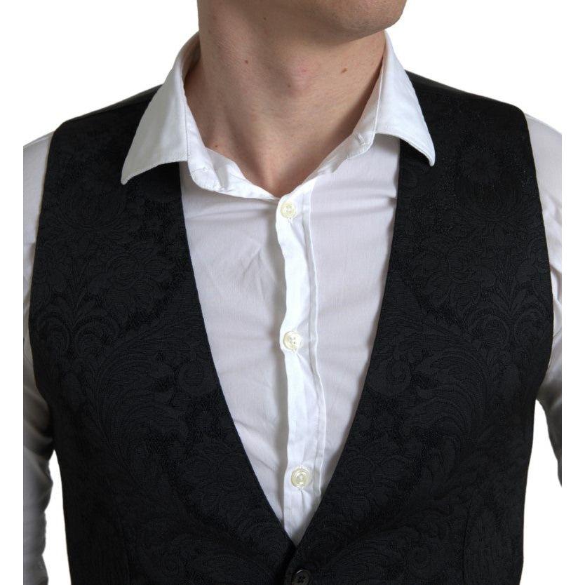 Dolce & Gabbana Elegant Black Formal Dress Vest Dolce & Gabbana