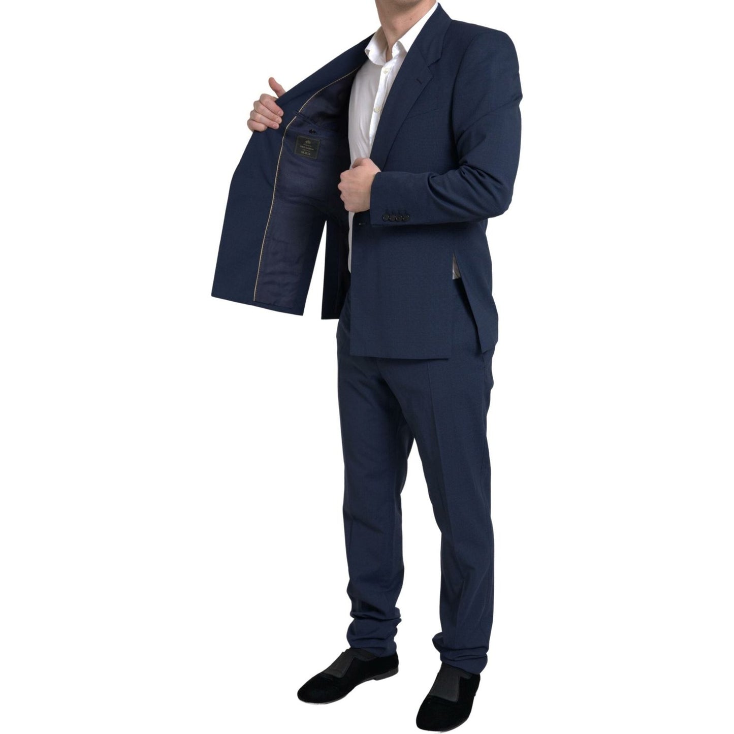 Dolce & Gabbana Elegant Slim Fit Blue Two-Piece Suit Dolce & Gabbana