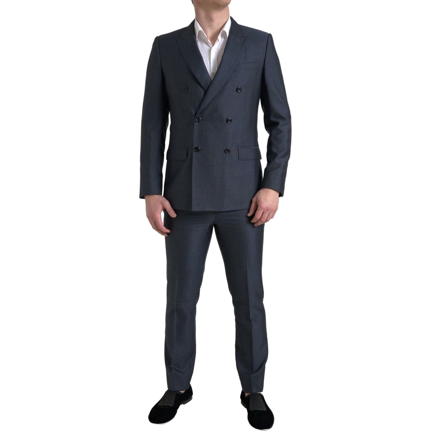 Dolce & Gabbana Blue 2 Piece Double Breasted MARTINI Suit