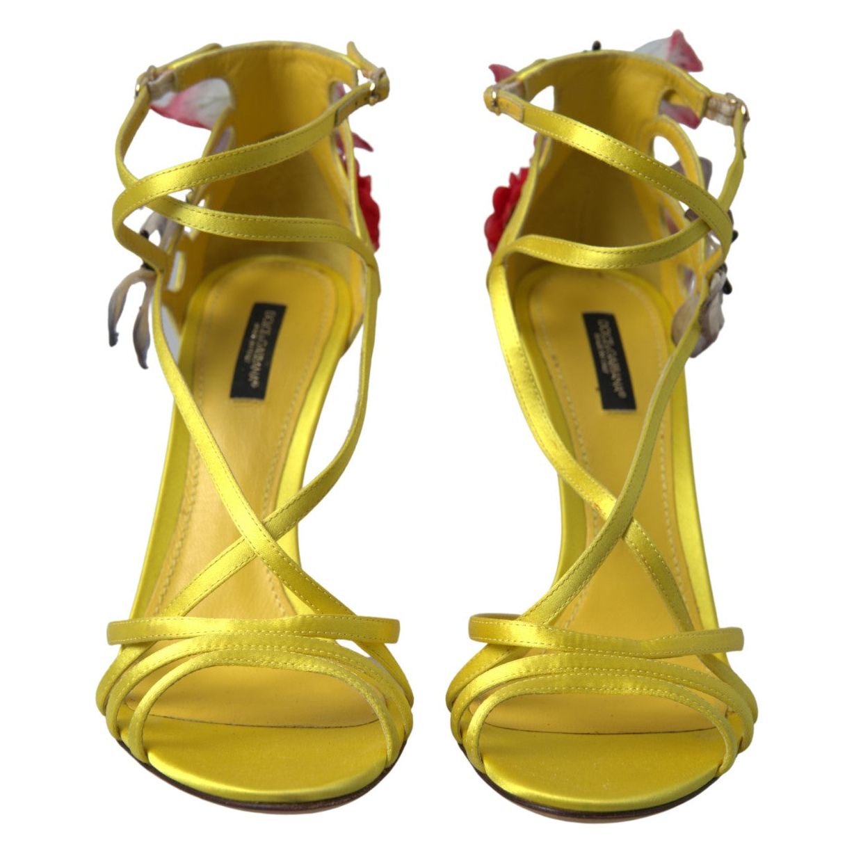 Dolce & Gabbana Enchanting Yellow Ankle Strap Sandals Dolce & Gabbana