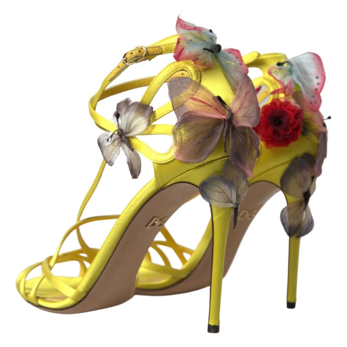 Dolce & Gabbana Enchanting Yellow Ankle Strap Sandals Dolce & Gabbana