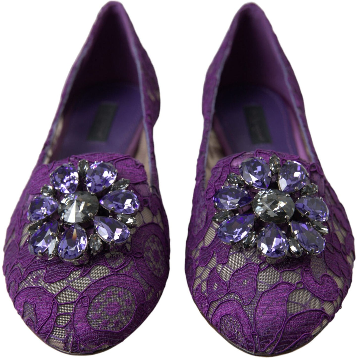 Dolce & Gabbana Elegant Floral Lace Vally Flat Shoes Dolce & Gabbana