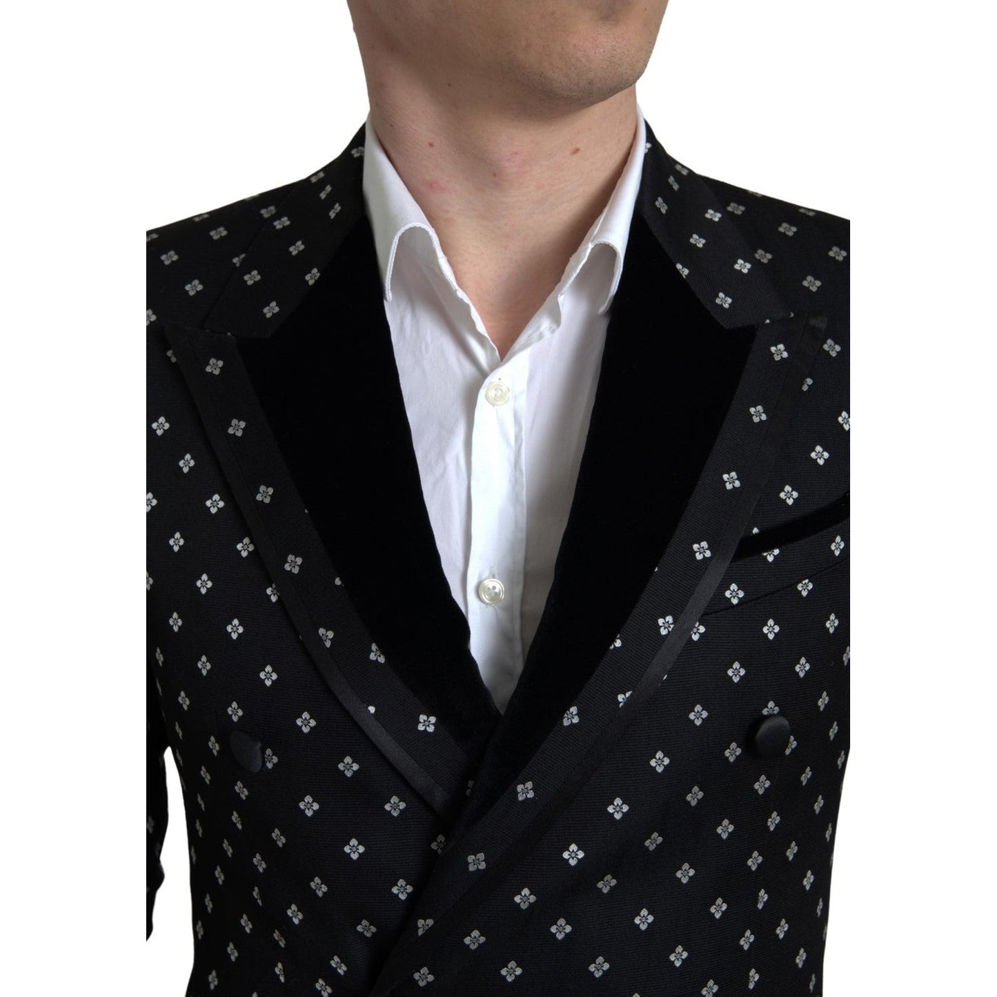 Dolce & Gabbana Elegant Geometric Patterned Slim Blazer Dolce & Gabbana