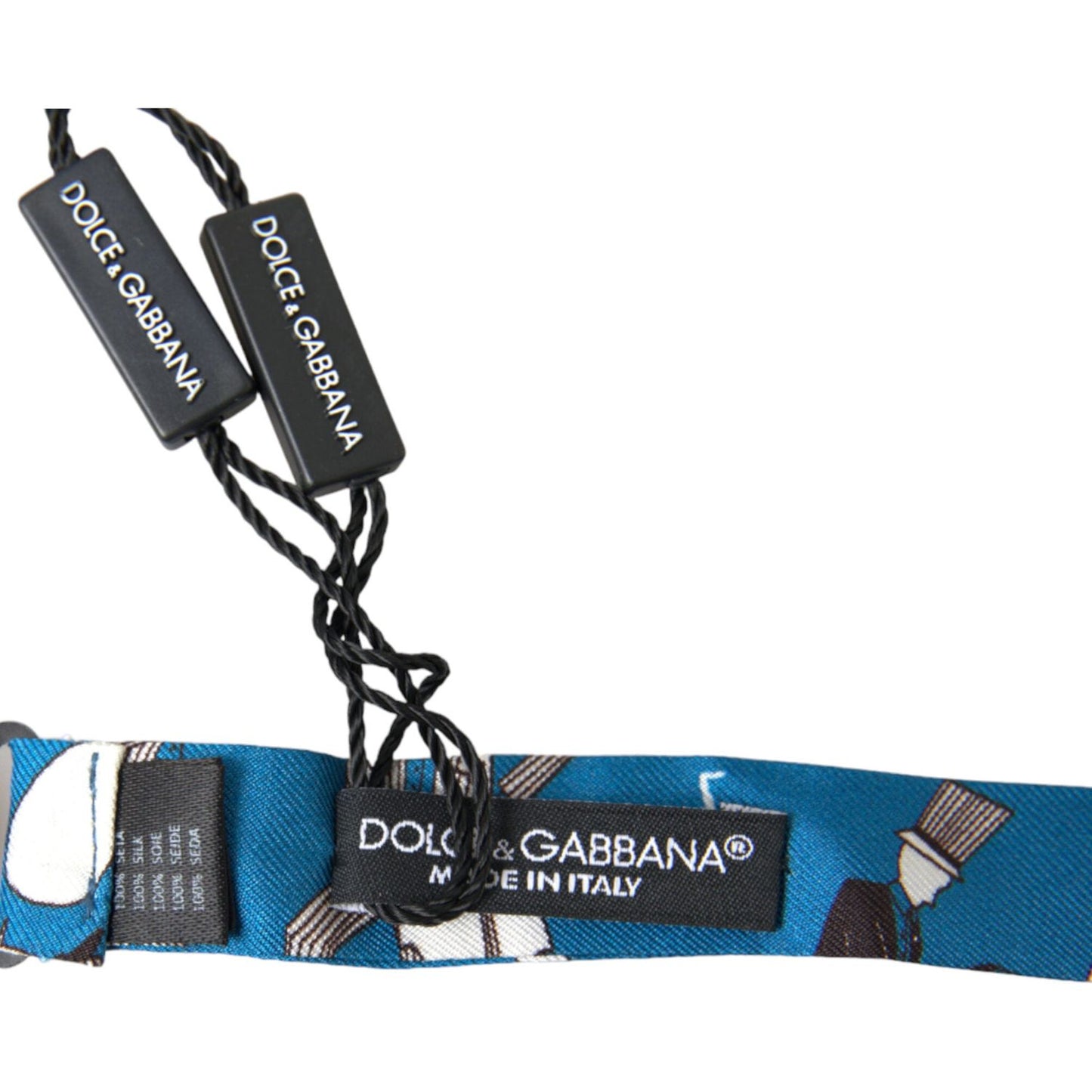 Dolce & Gabbana Elegant Silk Blue Jazz Club Bow Tie Dolce & Gabbana