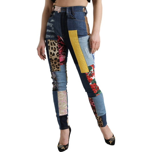 Dolce & Gabbana Vibrant Patchwork Skinny Jeans Dolce & Gabbana