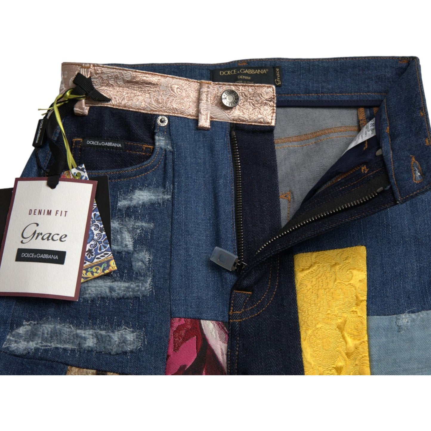 Dolce & Gabbana Vibrant Patchwork Skinny Jeans Dolce & Gabbana