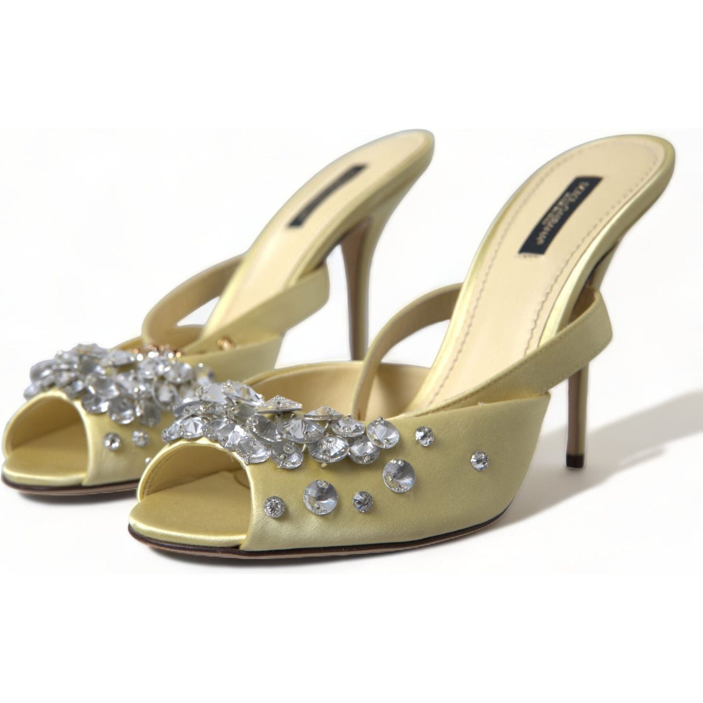 Dolce & Gabbana Crystal Embellished Silk Sandals Dolce & Gabbana