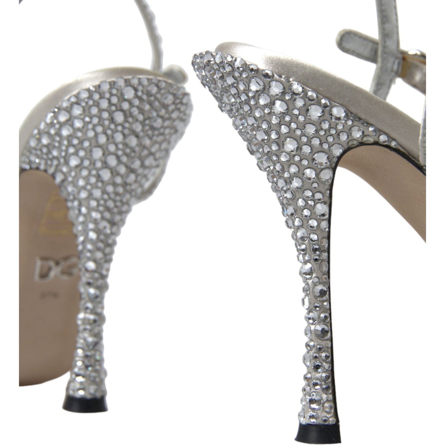 Dolce & Gabbana Elegant Crystal Embellished Heels Sandals Dolce & Gabbana